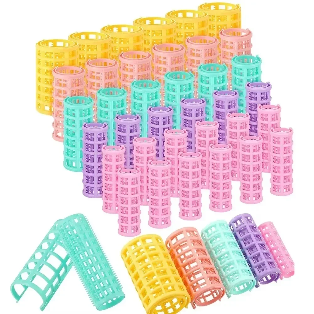 6/8/10/12/14Pcs Heatless Hair Curler No Heat Hair Rollers Plastic Lazy Curls Root Perm Rods Bangs Curling Rod Styling Tools