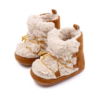 EWODOS Newborn Baby Girls Snow Boots Coral Fleece Winter Warm Ankle Boots Toddler Baby's Anti-slip Walking Shoes Baby Shoes 5