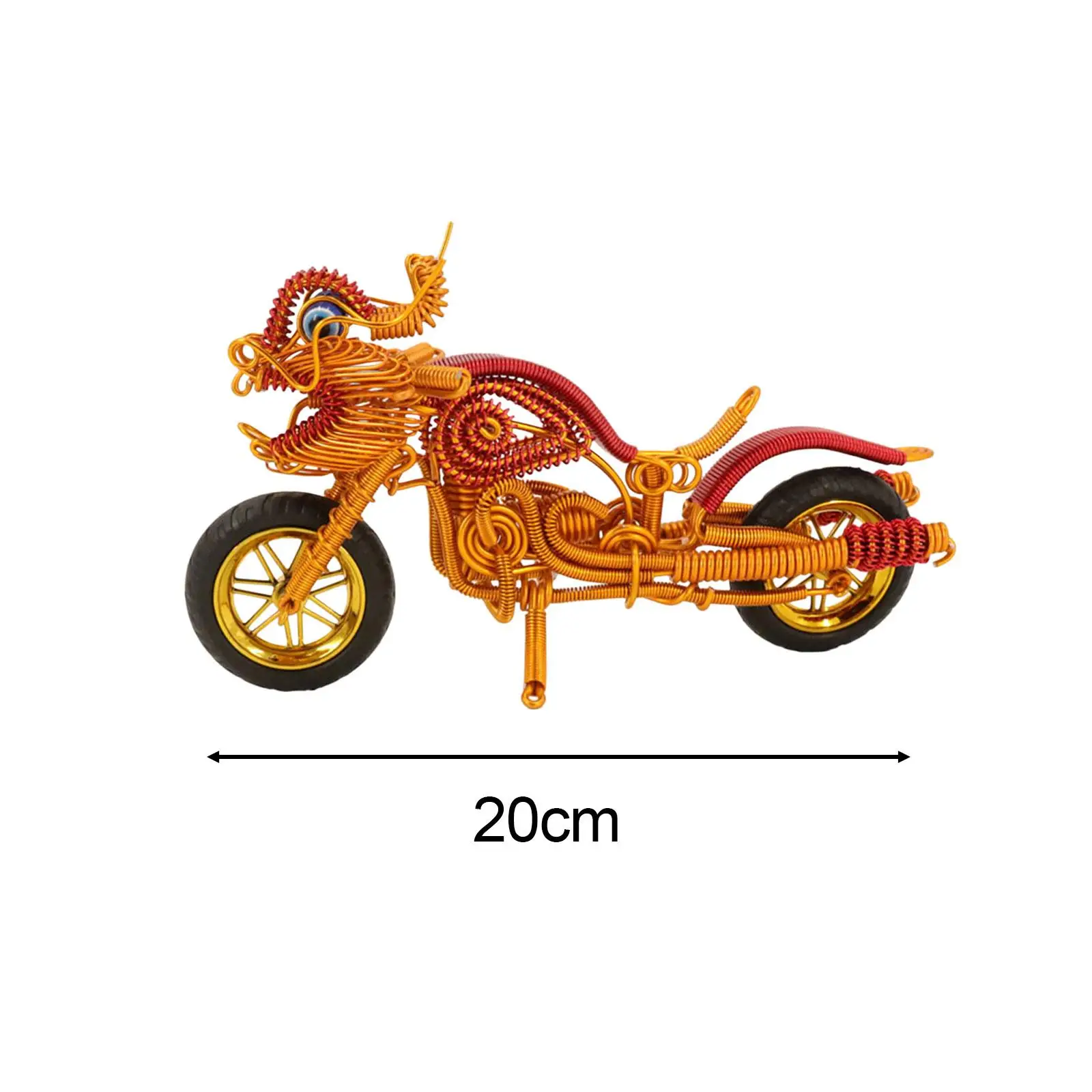 Motorcycle Model Metal Bookshelf Decor Crafts Aluminum Wire Figure Antique Novelty Ornaments Toy Collectible Boyfriend Gift