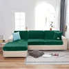 Soft Velvet Sofa Cushion Cover For Living Room Solid Color Polyester Spandex Slip-covers Furniture Protector Stretch CouchCovers 6