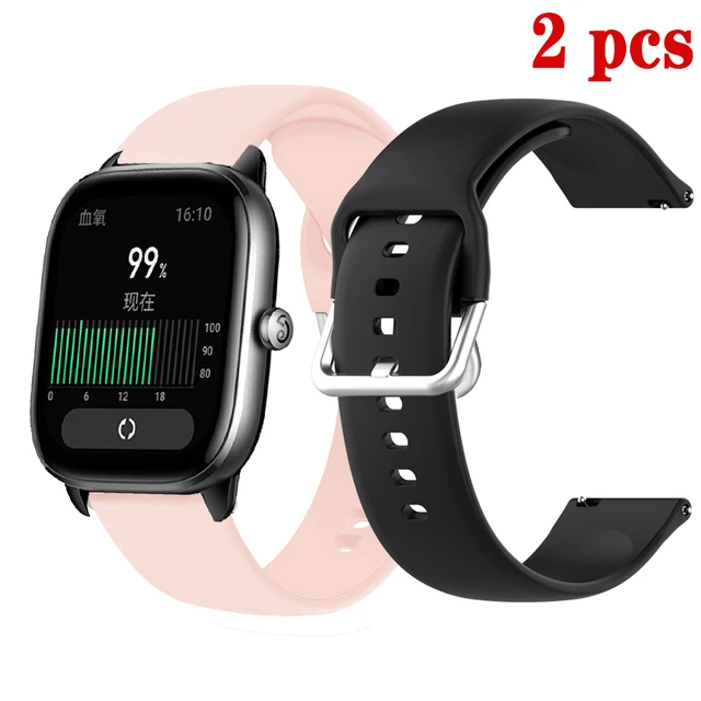 Correa de silicona para reloj inteligente, pulsera para Amazfit Bip 3PRO  GTS 2 3 4mini GTR4 3 2 2e 47 42mm - AliExpress