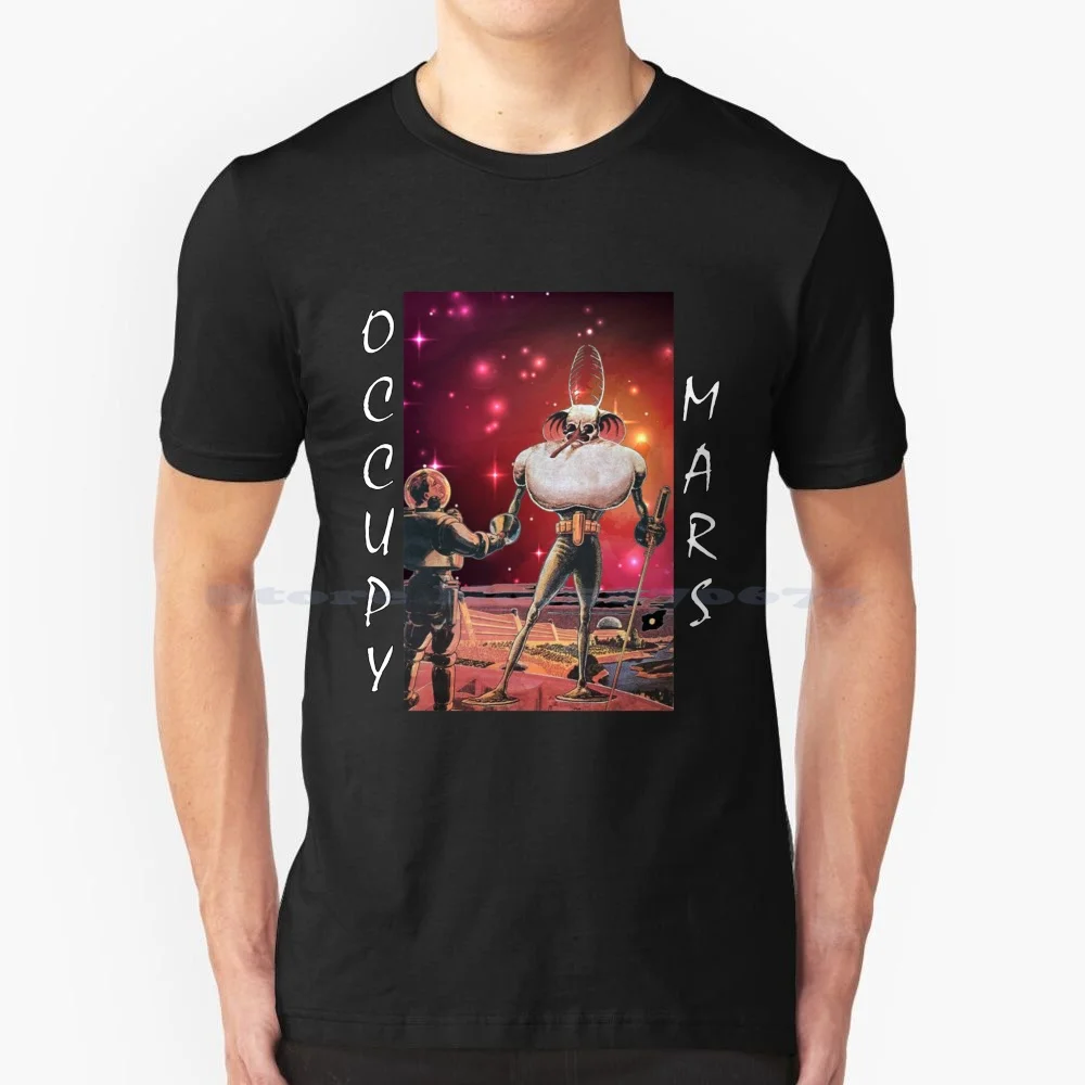 Occupa Mars Terrafom T Shirt 100% Cotone Tee Occupa Mars Terraform Mars Apollo Astronauta Spacex Modello Rocketry Fisica Scienza