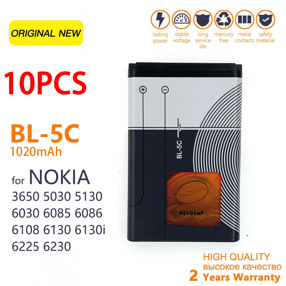 1200Mah Bl-5C Bl 5C Batteria Ricaricabile Per Telefono Per Nokia 6600 N70 N71 N72 N91 E60 Batterie Per Smartphone Batterie Di Alta Qualità
