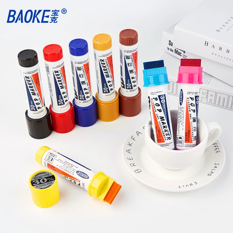 BAOKE POP-30mm Refillable POP Marker Waterproof Quick-dry Marker 2