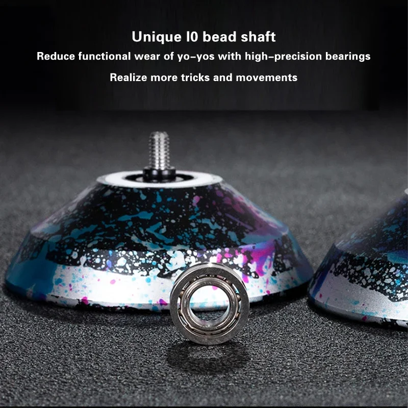 Yoyo Professional Magic yoyo Metal Yoyo With 10 Ball Bearing Alloy Aluminum High Speed Unresponsive Yo Yo Classic Toys For Kids