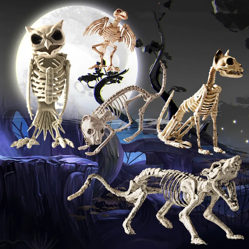 

Halloween Party Decoration Dragon Dog Skeleton Cat Bird Skull Ornaments
