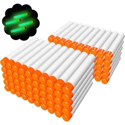 FRENSIT 100-Pack Glow-in-the-Dark Foam Darts - White (White 100pcs)