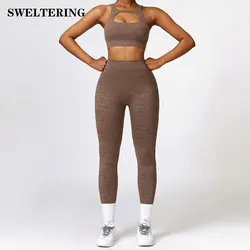 Seamless Yoga Set Workout Outfits for Women Tracksuit 2PCS Sport Bra High Waist Shorts Yoga Leggings Sets Fitness Gym Clothing