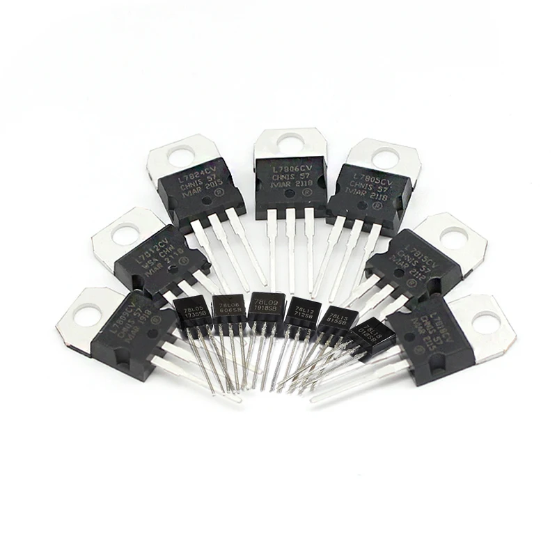 Voltage regulator IC L7805 7806 7808 7812 7815 7824 78L05 78L06 78L08 78L09 78L12 78L15 78L24 TO-220 TO-92 triode transistor bjt transistor,transistors kit,mosfet transistor,voltage regulator ic