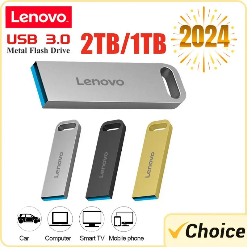 Lenovo 2Tb Pen Drive Usb Flash Drive 1Tb Pendrive Flash Disk Mini Key Memory Stick Per Android Micro/Pc Business Gift 2024 Nuovo