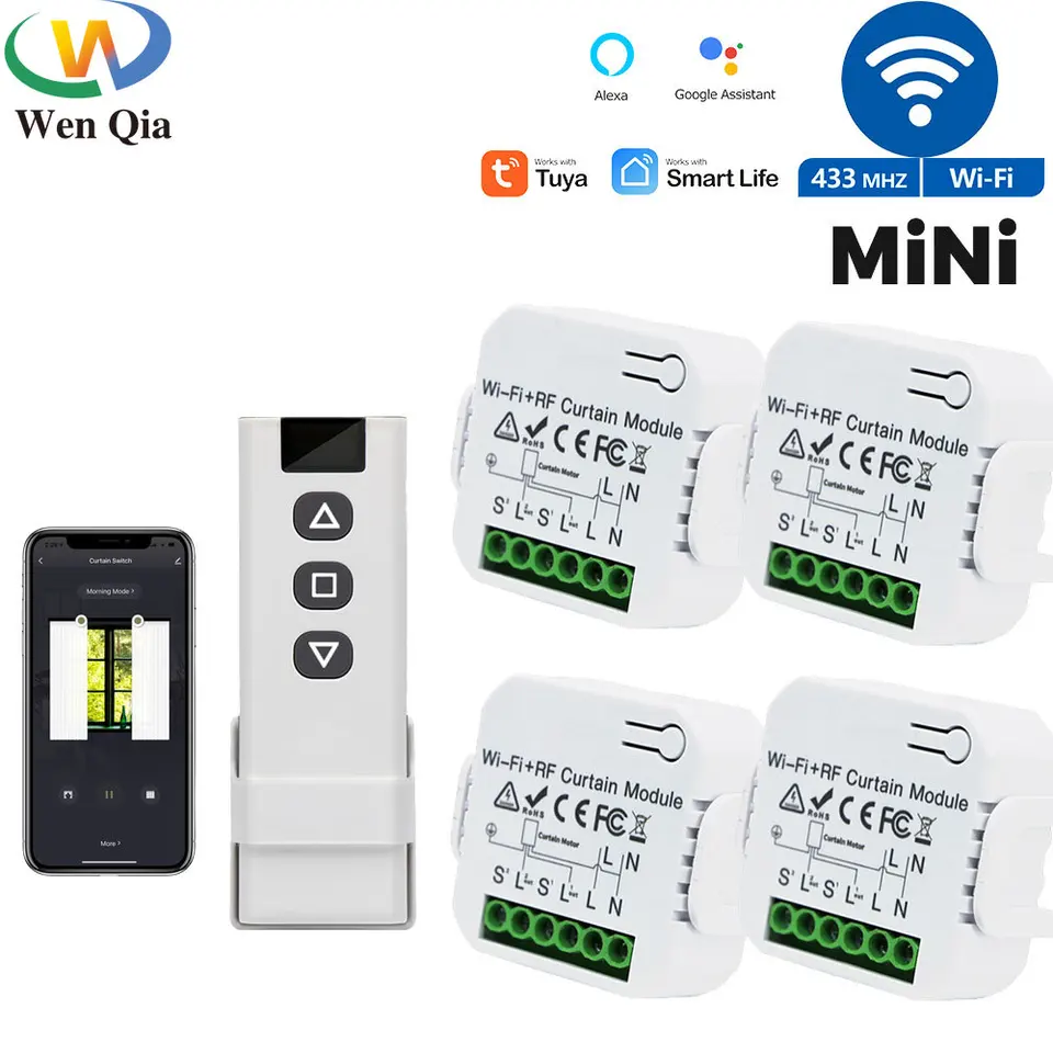 Interruptor Cortina/garaje Touch Wifi+zigbee+rf +control Rem