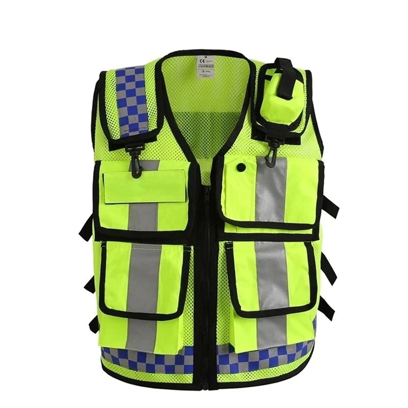 High Visibility Work Clothing for Men Women Multi-Pocket Mesh Construction Traffic Safety Vest Hi Vis Workwer reflective vest