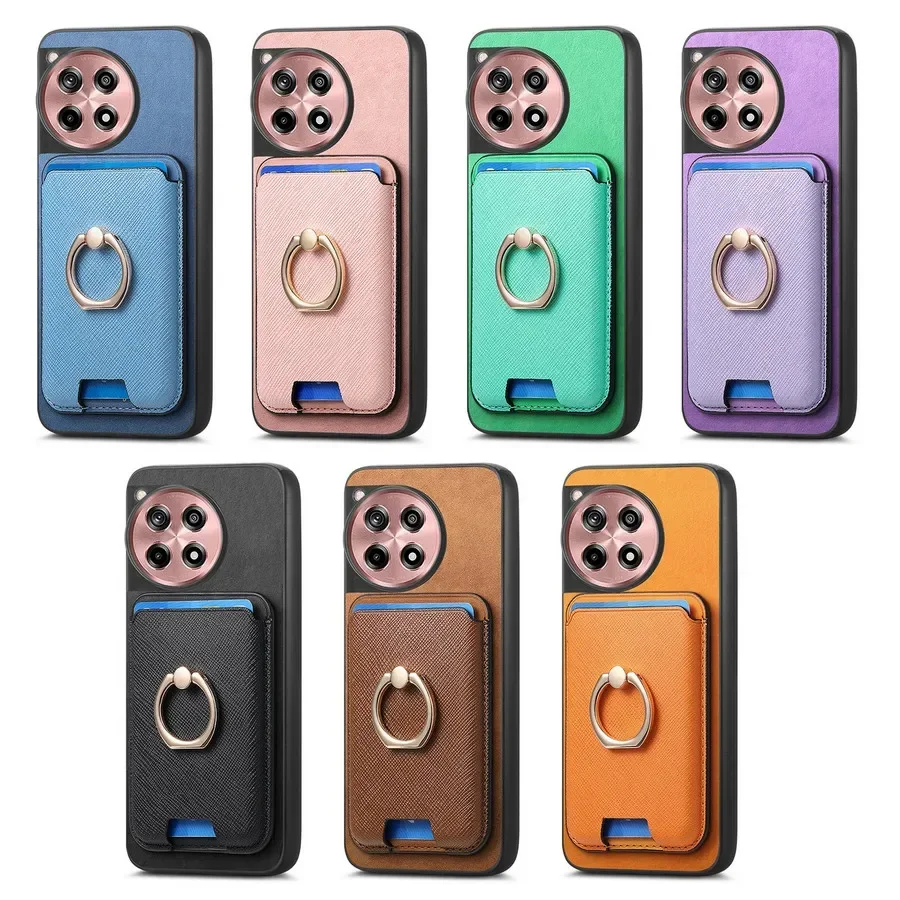 Enhanced MagSafe-Compatible 2-in-1 Detachable Leather Card Case and Back Cover
