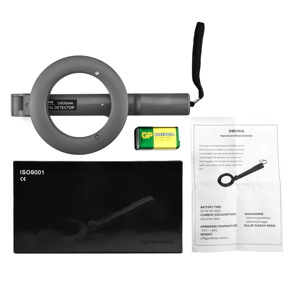 Metal Detector DM3004A Handheld Alarm High Sensitivity Metal Scanner Security Checker Pinpointer Search Coil Metal Detect