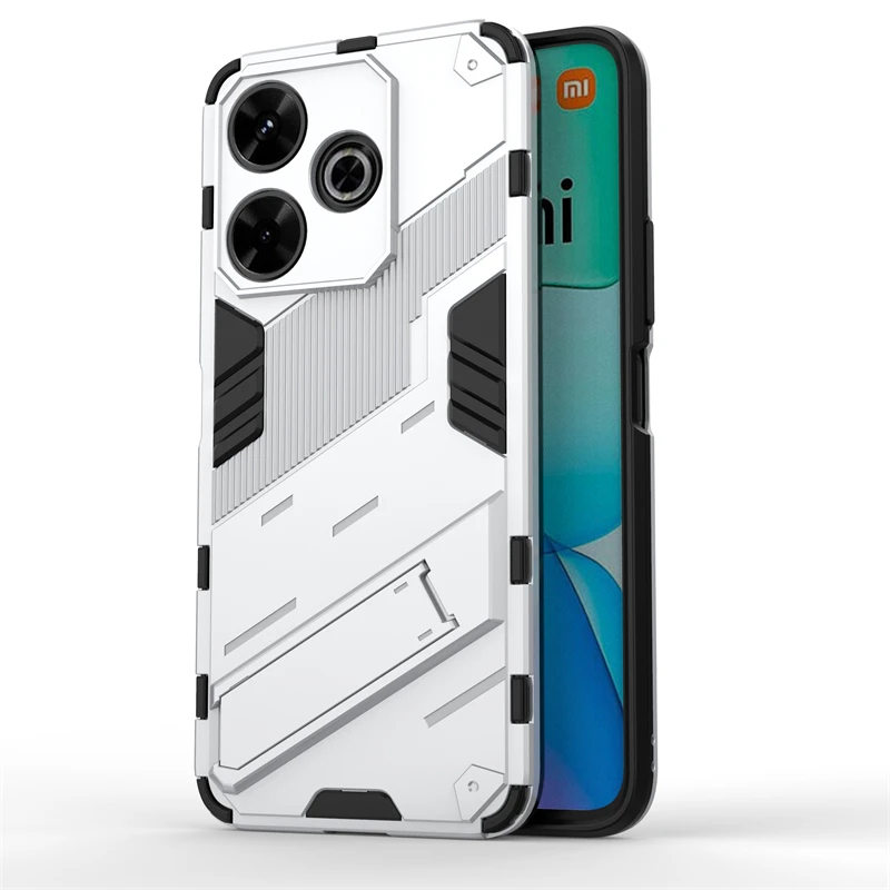 Enhanced Silicone Armor Phone Case with Invisible Holder