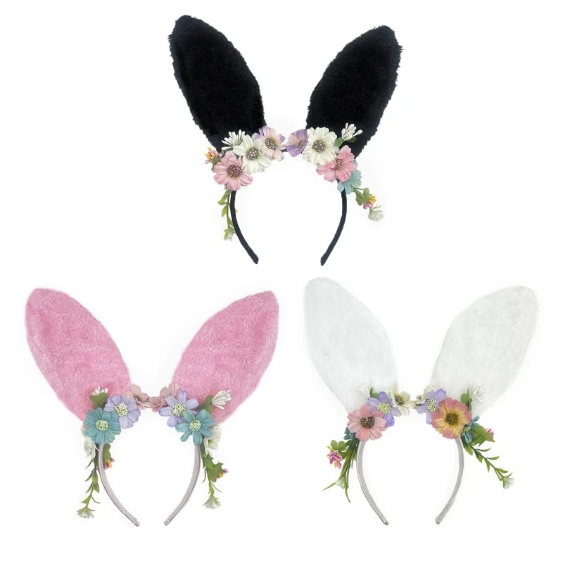 

Прекрасная повязка на голову в форме пасхального кролика, обруч для волос, плюшевая повязка для волос для женщин и девочек