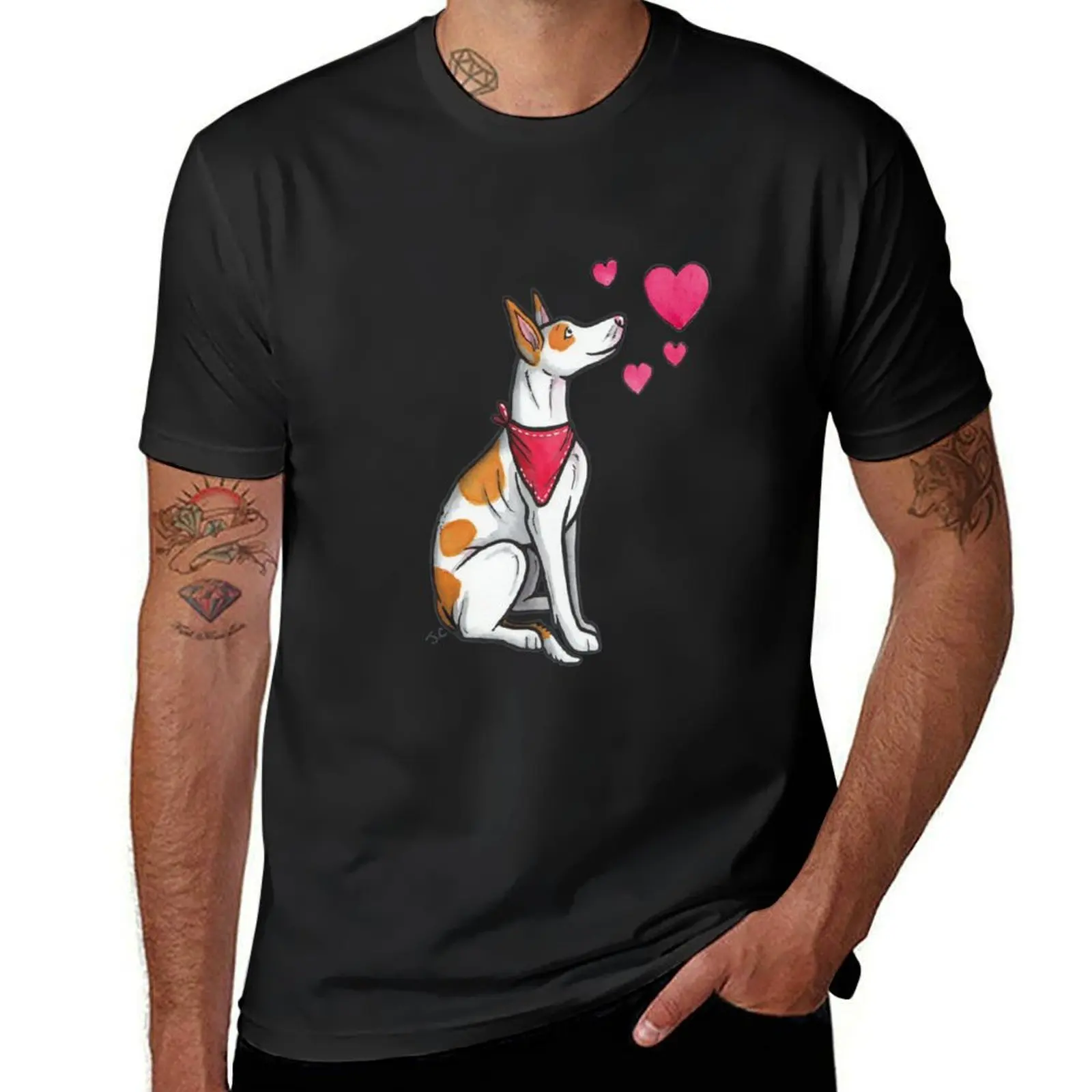 Ibizan Hound love T-Shirt anime clothes sweat men clothes