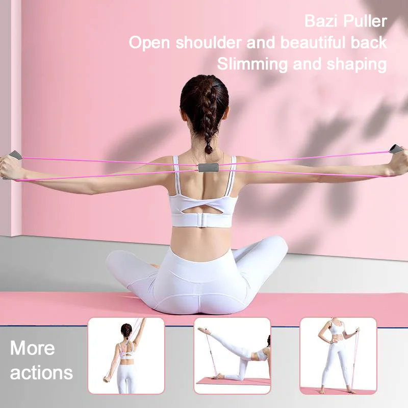 5-Piece Yoga Fitness Set with Foot Stretchers, Leg Clips, Jump Rope, Yoga Rings, and Resistance Bands