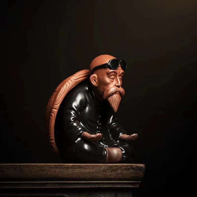 Ceramic Kung Fu Tea Old Man Pet Statue Tea Strainer Leaking Strainer Household Set Accessories Ceremony Decoration tea pet ornaments