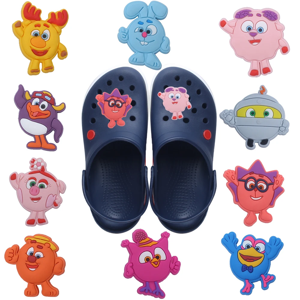 

Pincode Смешарики дизайнер Croc шармы садовые аксессуары для обуви пряжка подходит для сабо декоративные сандалии украшение для мужчин и женщин подарок