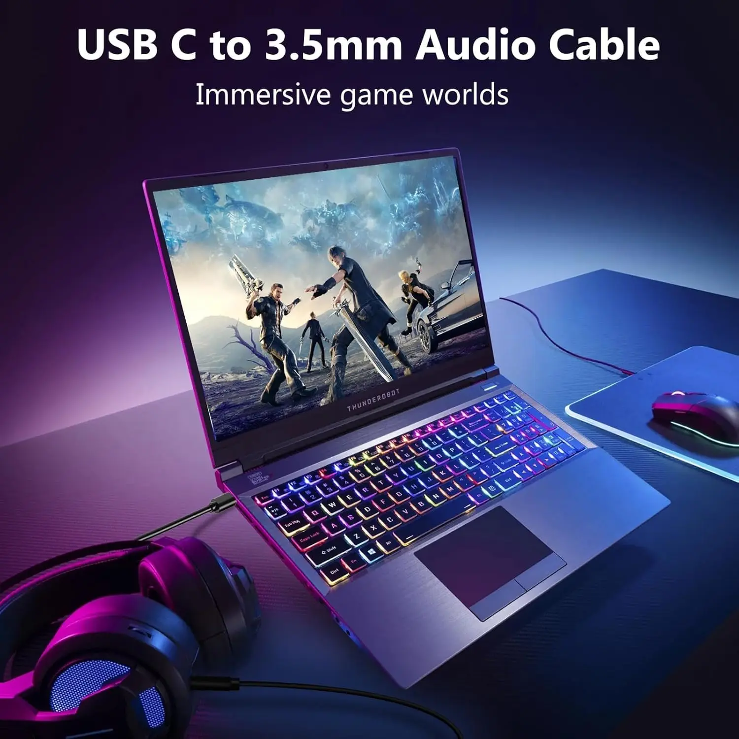 Type C Cable for Audio-Technica ATH-M50xBT2 M50xBT ATH-SR50BT Headphones Cables Cords Wire