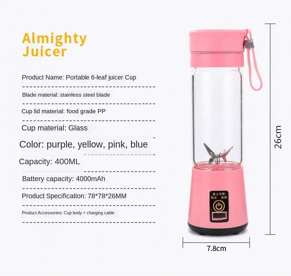 Mini Electric Juicer USB Charging Smoothie Milkshake Maker Automatic Fresh Squeezer Fruit Portable Orange Lemon Kitchen Blender 7 küchexyz.de S1f97f0994fe2446da6d7756f491c49f6a küchexyz.de Best Price | Fast Delivery |Quality Product Mini Electric Juicer USB Charging Smoothie Milkshake Maker Automatic Fresh Squeezer Fruit Portable Orange Lemon Kitchen Blender