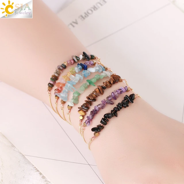 bracelet acier inoxydable femme bracelet pierre naturelle bijoux acier  inoxidable inoxydable obsidienne oeil de tigre bracelet