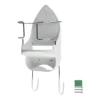 Iron Board Hanger Wall Mount Electric Iron Holder Iron and Ironing Board Storage Organizer Shelf with Removable Hooks -2 1