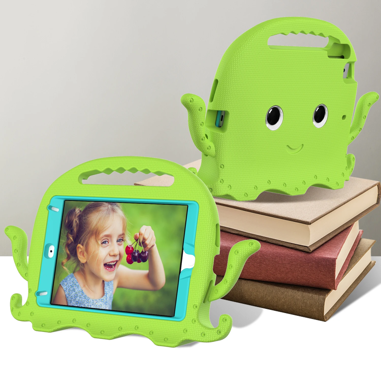 Children's Shockproof Protective Tablet Case with Handle - Cute Design