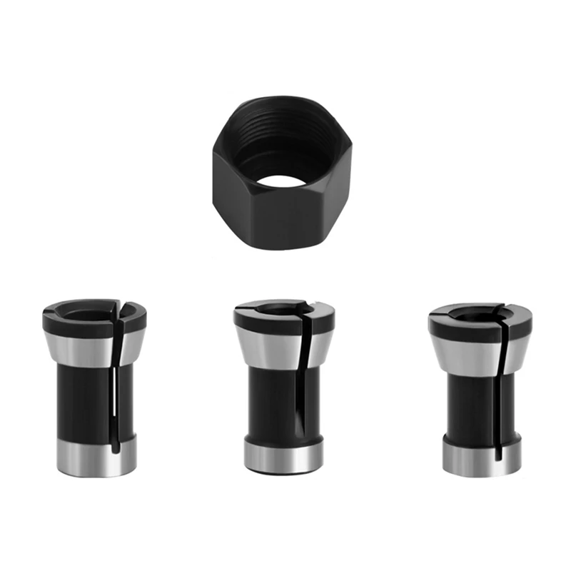 Electric Router Milling Cutter Collet Chuck M15 Screw Nut For Trimming Engraving Machines 4Pcs/Set 6Mm 8Mm 6.35Mm