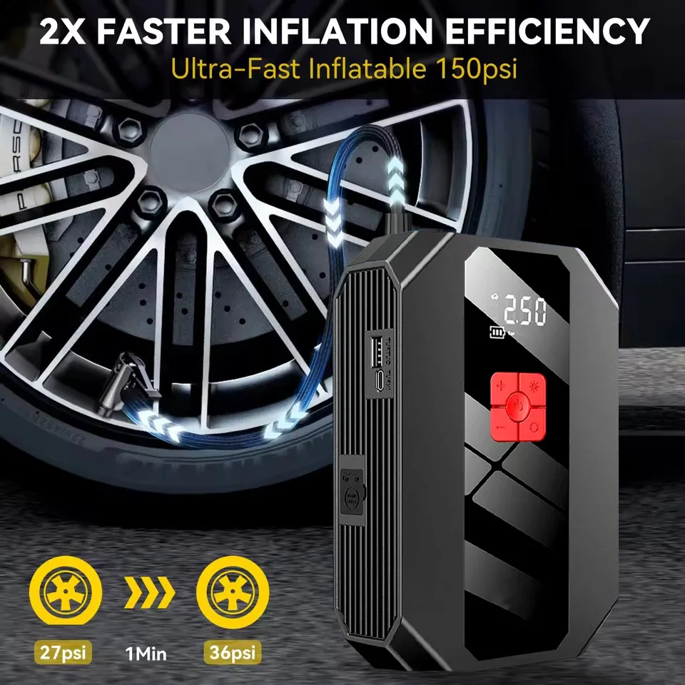 GKFLY 1200A Car Jump Starter Power Bank 12V Portable Battery Station For 5.0L/3.0L Car Emergency Booster Starting Device