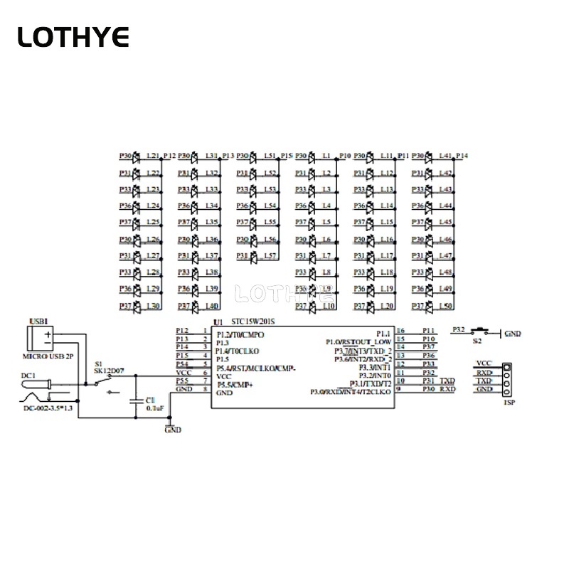 รูปสินค้า ชุดสร้างนาฬิกาทราย LED ไฟฟ้า DIY เรียนรู้อิเล็กทรอนิกส์