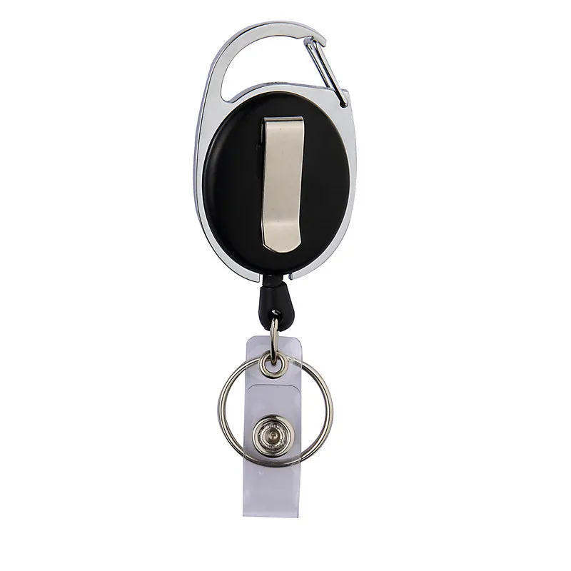 Crystal Retractable Keychain Shinny Rhinestones Badge Reel ID