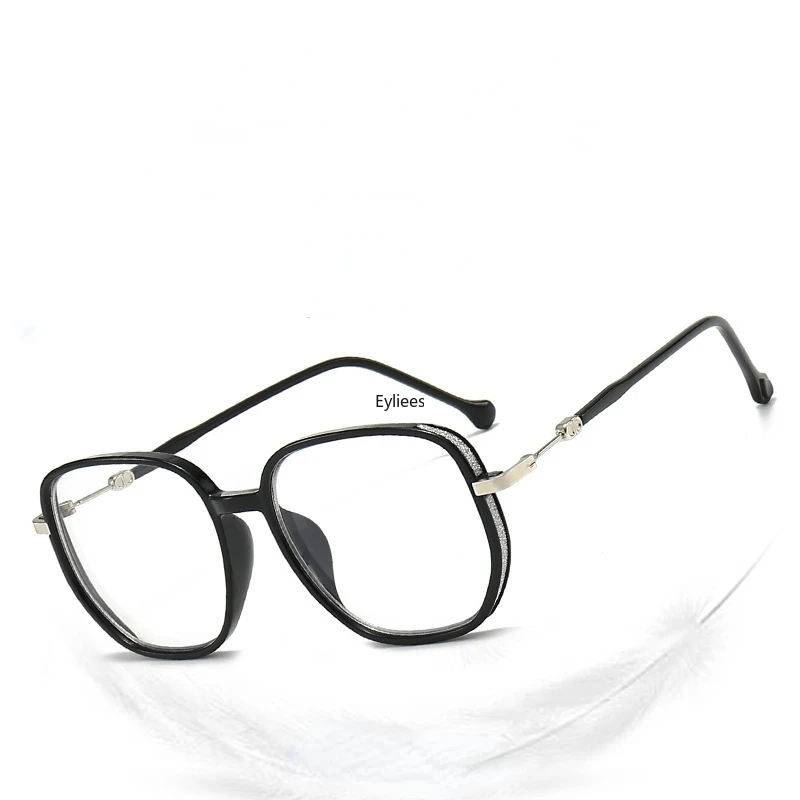 Lunettes de Lecture Vintage à Monture Carrée en Métal à Paillettes, Verres Optiques Anti-Lumière Bleue, pour Presbytie, à la Mode, pour Femme