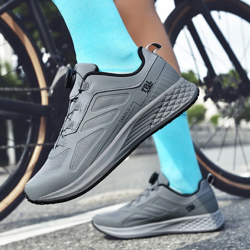 Hot Sale Spd Mountain Bike Sneakers Mtb Shoes Cycling Speed Sneakers Cycling Shoes Clip On Pedals Men's Flat Road Cycling Boots 5