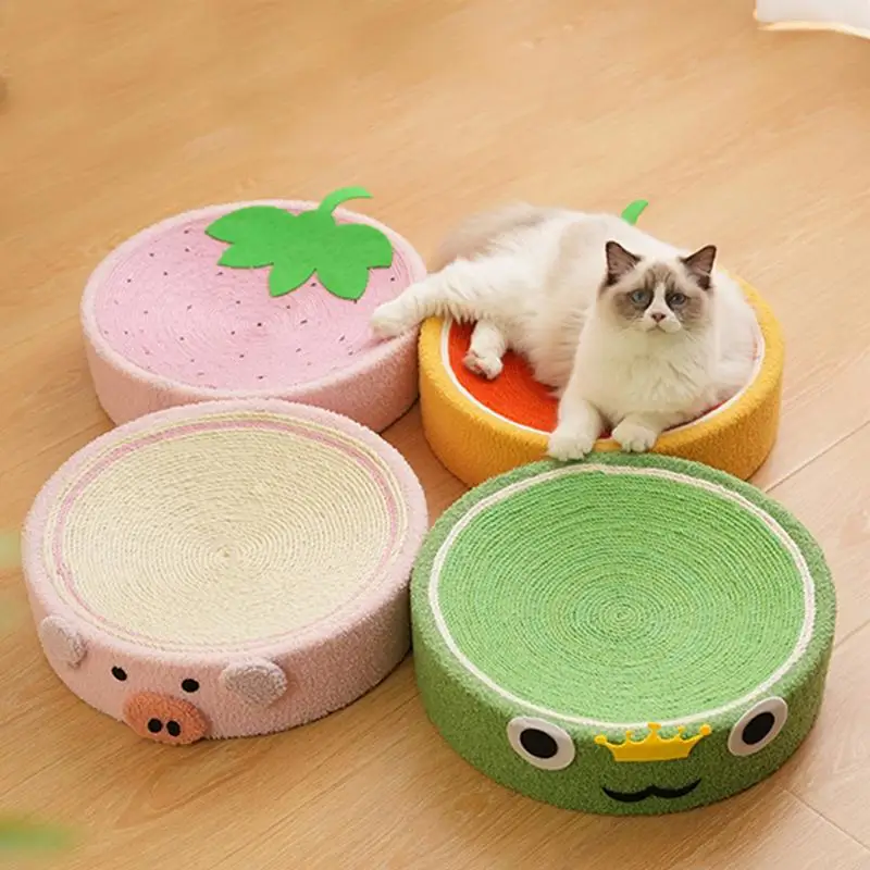 

Scratching Mat For Cats Indoor Cat Claw Grinder Scratcher Bed Indoor Cat Sisal Scratching Toy With Concave Middle For Living