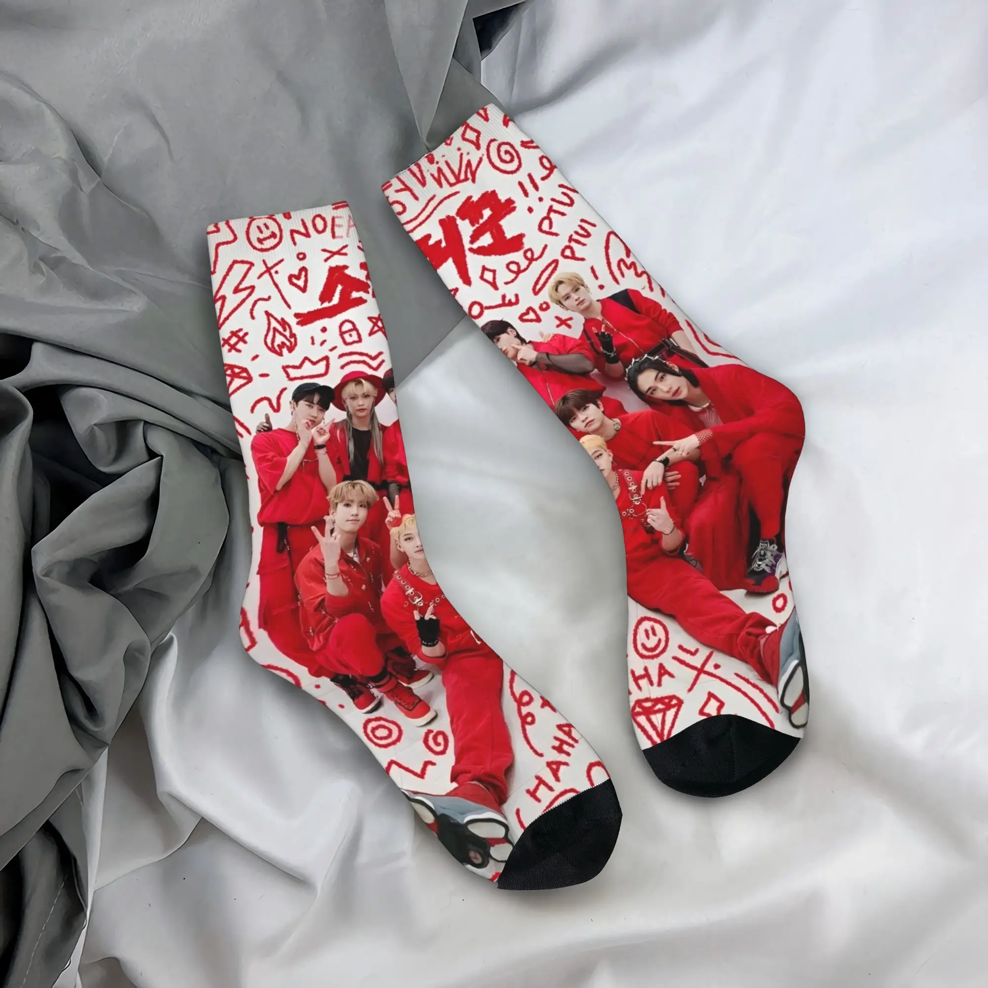 Kids' Gothic Design Autumn Socks - KPOP Inspired Band Style Outdoor Quality