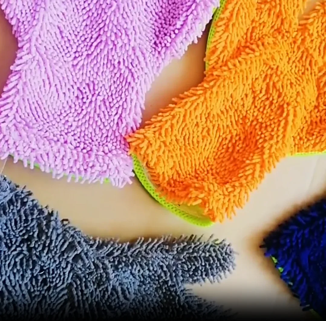 Five Fingers Microfiber Car Wash Gloves Car Cleaning Tool Home Use Multi-function Cleaning Brush Detailing Washing Gloves