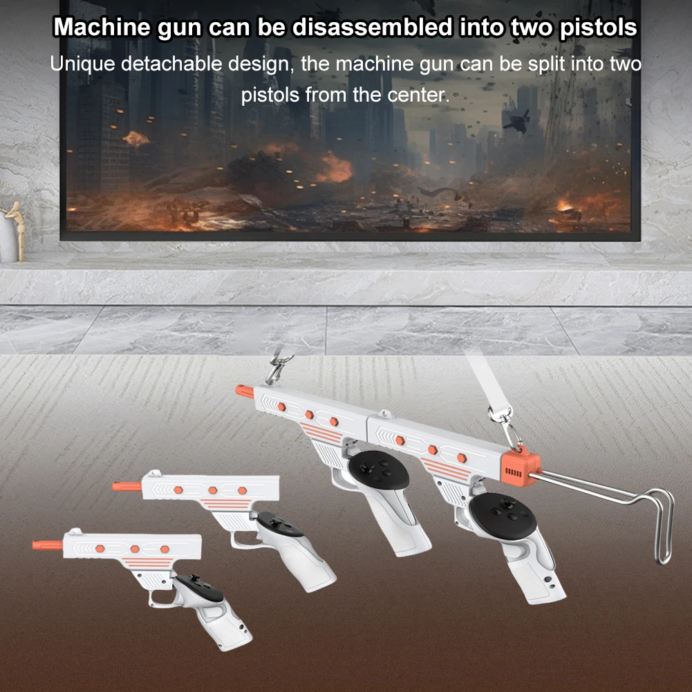 VR Controller Stock Rifle Adapter VR Game Accessories Shooting Controller Handle Controller Grips for Meta Quest 3/Quest 3S