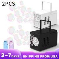 Bring 2 bottles of 50ml bubble water 2 pcs bubble machines Children toy bubble machine 10 hole handheld portable game bubble toy 1