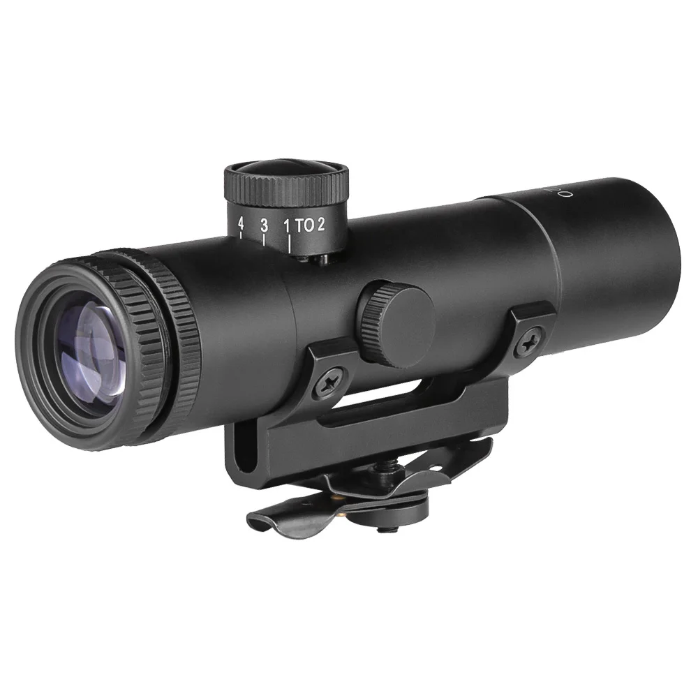 SPINA Optics 4X20 Tactical Rifle Scope BDC Turret Mil-Dot Reticle