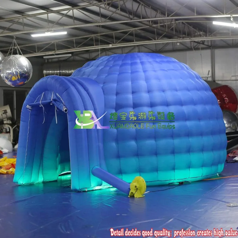 

210D Oxford Cloth Inflatable Igloo Air Tent Round Dome Tent With LED Light