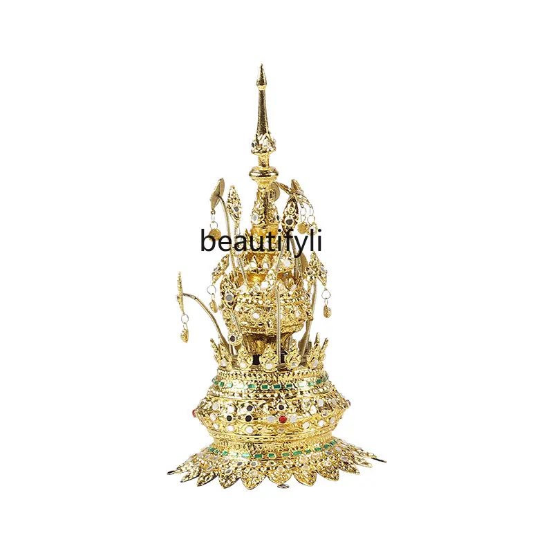 

yj Southeast Asia Decoration Living Room Entrance Crown Thai Crafts Thai Spa Massage Room Soft Decoration