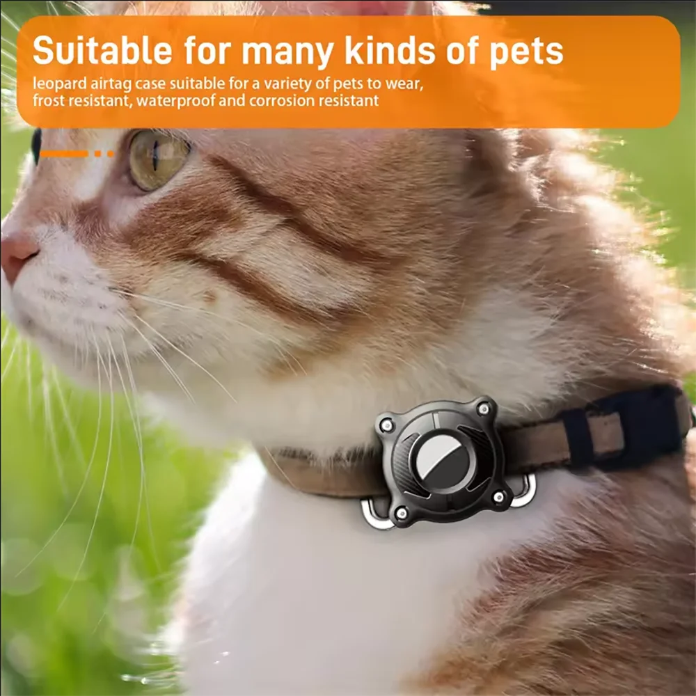 Airtag Dog Collar Holder Waterproof Airtag Case for Dog Collar with Removable Metal Loop Light Weight fit for Apple Airtags