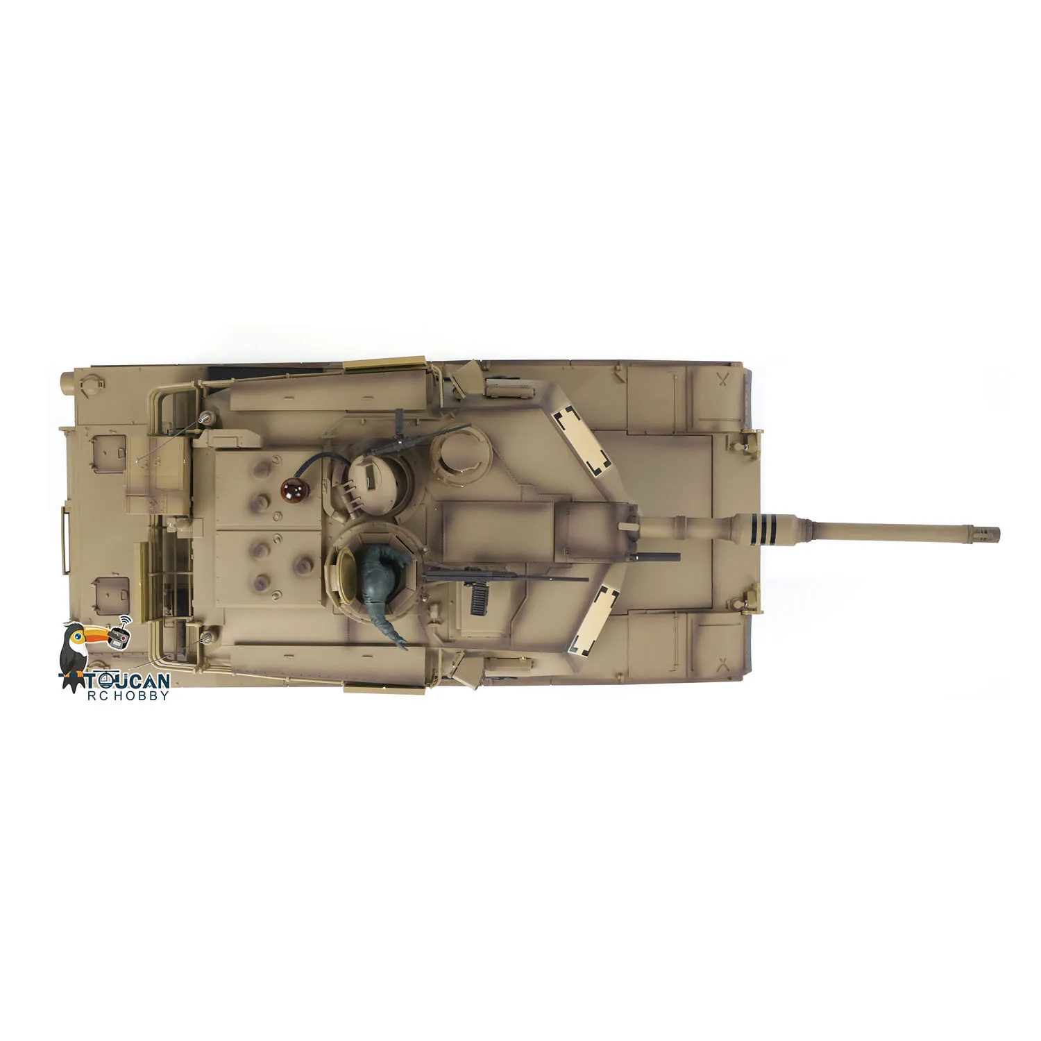 Heng Long 1/16 7.0 M1A2 Abrams Plastic RC Tank 3918 W/ 360°Turret Barrel Recoil TH17791-SMT4 4