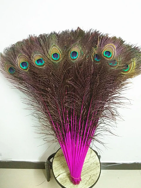 Vintage Black With Peacock Eye Feather Pad Millinery Decoration