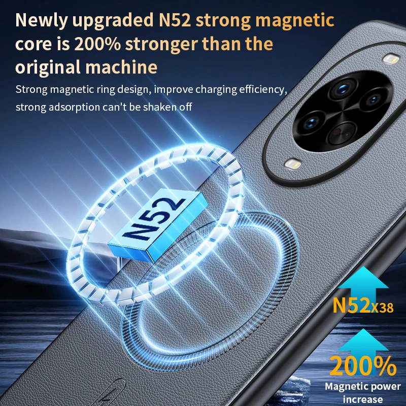 Magnetic Leather Shield Cover - High-Quality Anti-Fingerprint Non-Slip Case