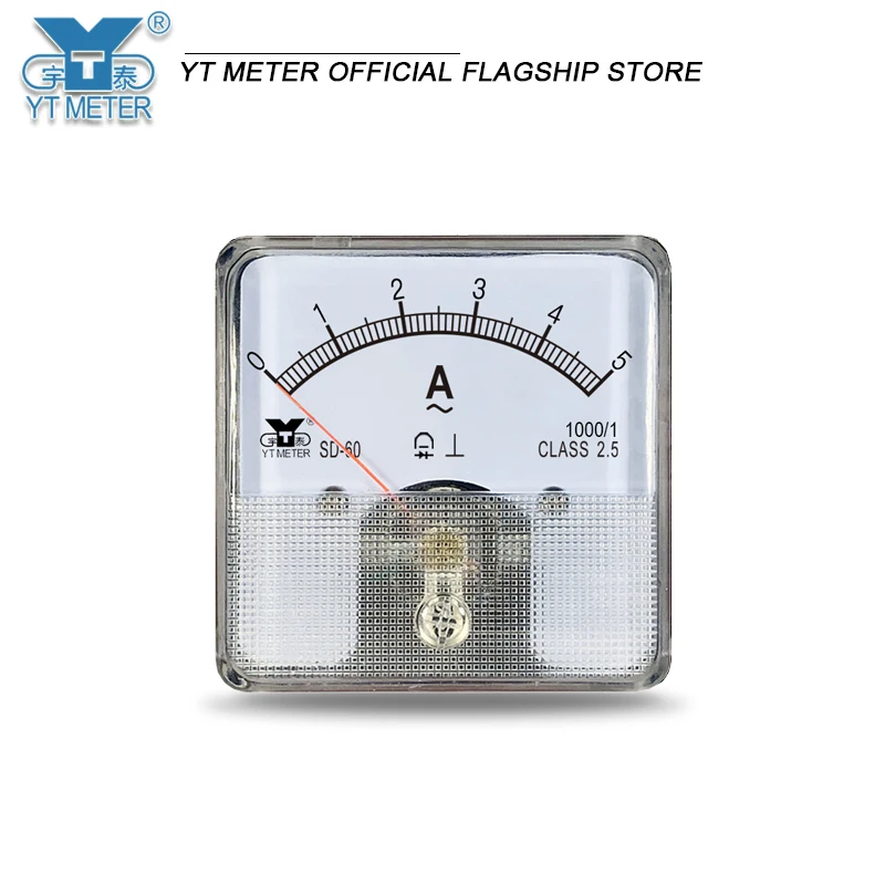 Pointer Ammeter Ammeter 5a Current Meters Sd60 Ct Ac Ammeter 5a