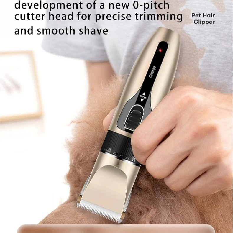 Pet Professional Animal Clipper Razor Blade Electrical Grooming Trimmer for Dogs Cats USB Rechargeable Shaver Low Decibel Dog Haircut Machine