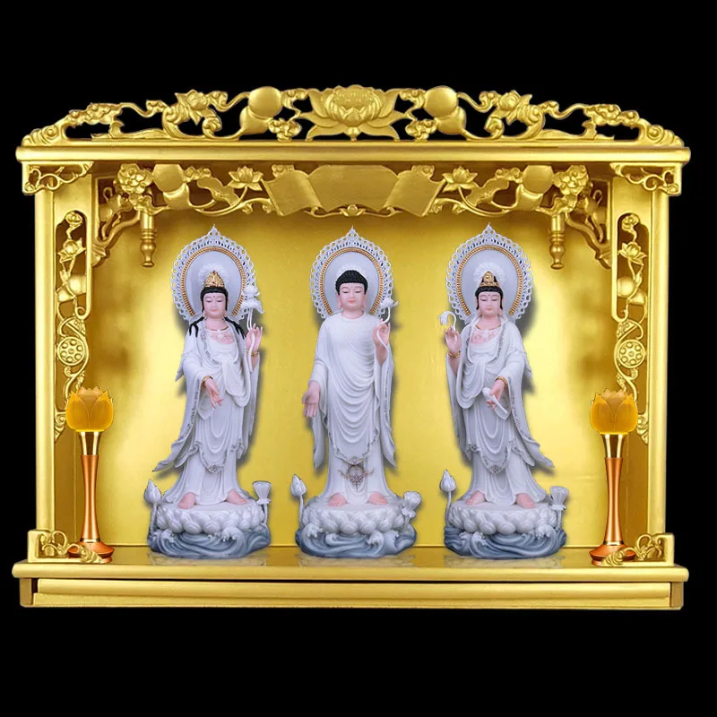 

Solid Wood Buddhist Niche Household Gold